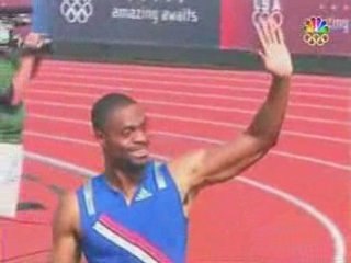 Athlé sprint 100m Tyson Gay 9"68 ( +4,1 m/s )