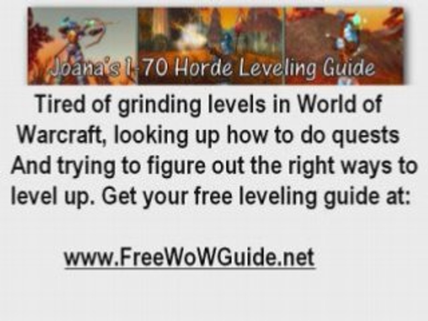 Free World Of Warcraft Joana S 1 70 Horde Guide Video Dailymotion