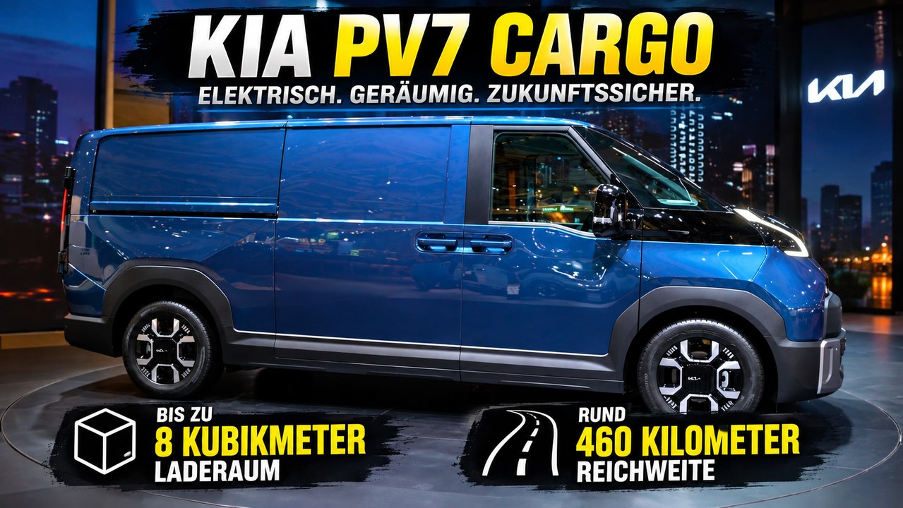 2027 Kia PV7 Cargo: 460 km Reichweite und 800-Volt-Technik im Check