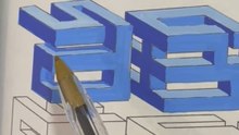 How to draw 3D letter