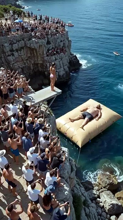 Woman Nails Insane Flip Onto Airbag – Cliff Crowd Goes Wild!
