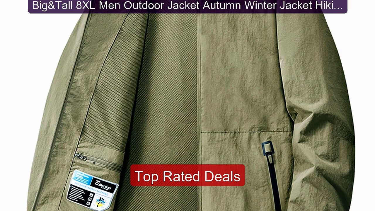 Big&Tall 8XL Men Outdoor Jacket Autumn Winter Jacket Hiking C... -- Amazing Value 2026 | Must Have!