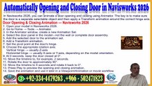 Animating Door Opening & Closing in Navisworks 2026 (Animator Tool)