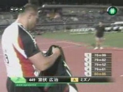 Athlé lancer marteau Koji Murofushi Japon 2008