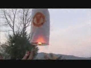 Manchester United Sky Fire Lantern launch - UFO Balloon