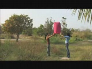 Red Sky Lantern Launched in the Thai countryside