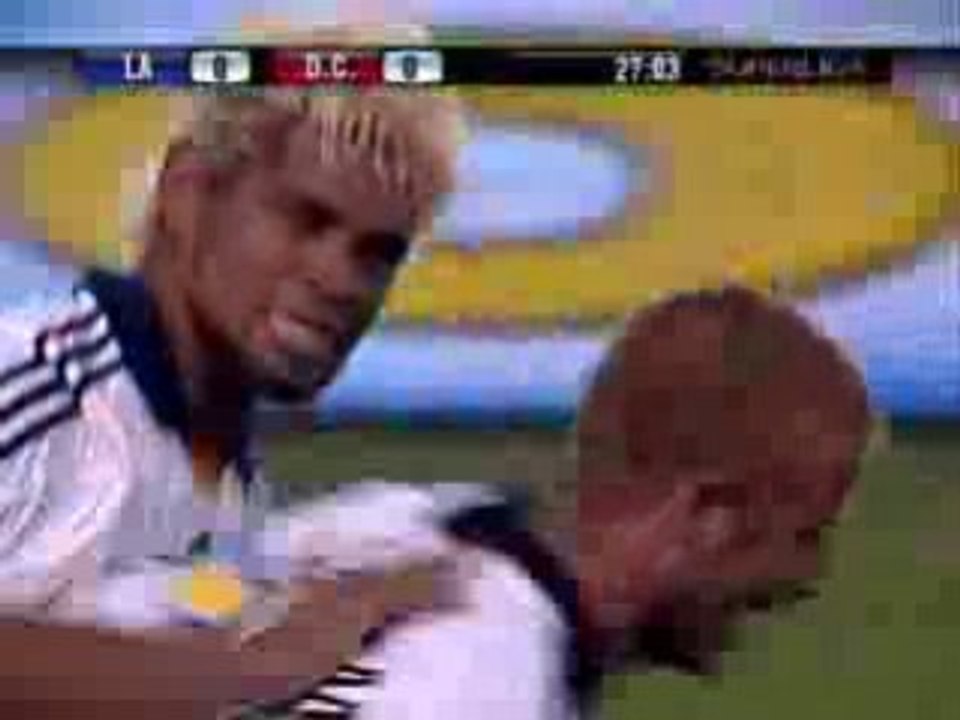 David Beckham scores for LA Galaxy vs. D.C. United 08 14 07