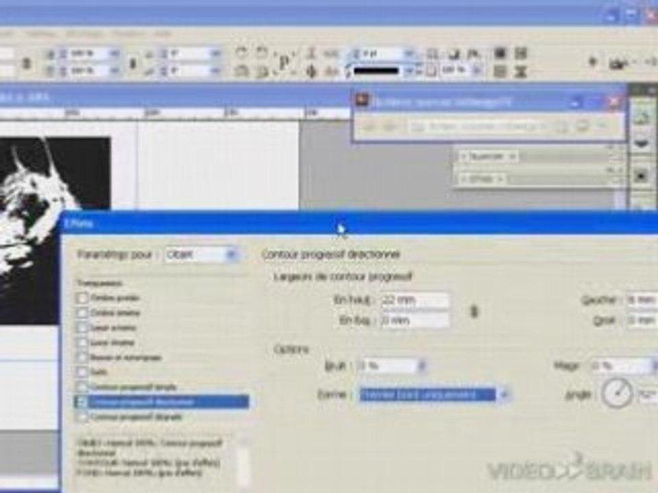 Adobe InDesign CS3 - Contour progressif directionnel
