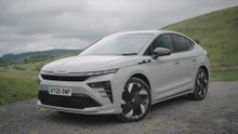 Skoda Enyaq vRS Coupé Design Preview in Meteor Grey