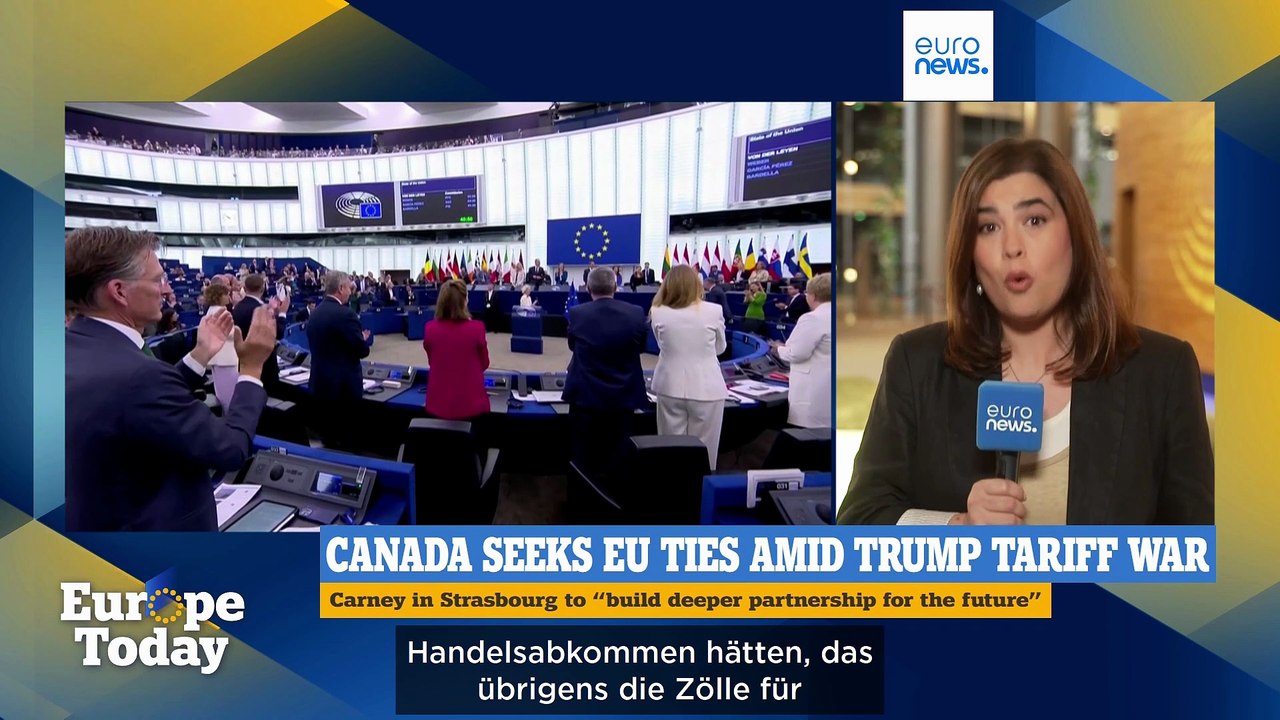 Europe today: metsola exklusiv, carney im eu-parlament zu trumps zöllen