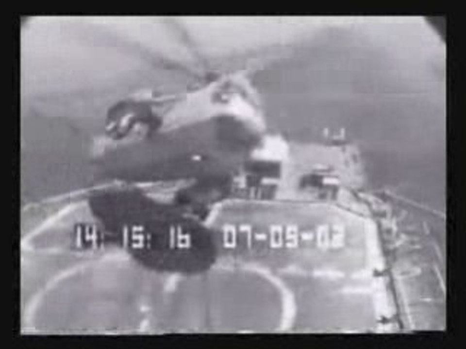 Navy Helicopter Crashes on Aircraft Carrier