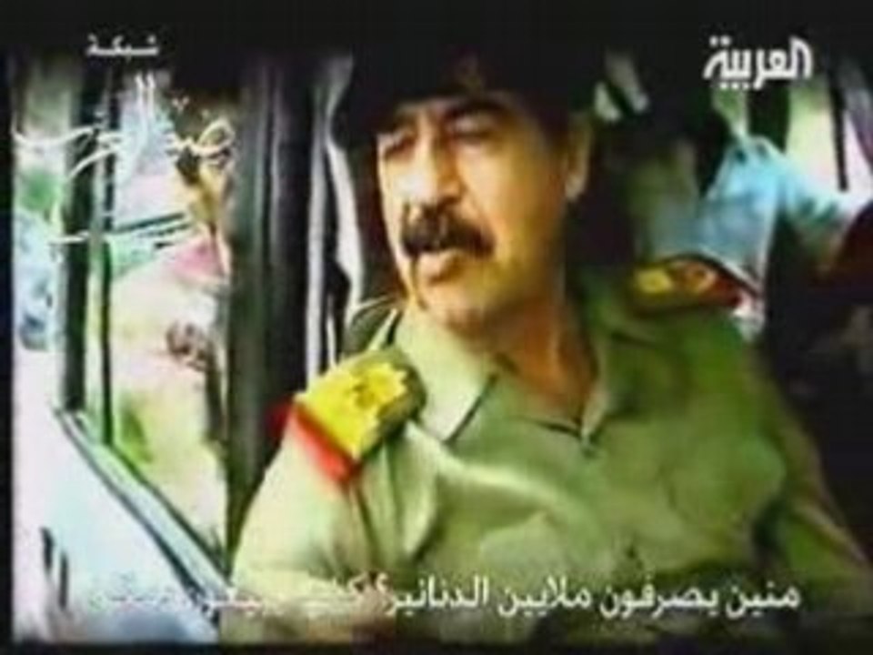 Saddam Hussein quand il ménace
