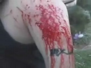 Guy Runs Through Pane Glass Window