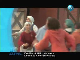 Reportage Spéctacle son et lumière sur Orléans TV