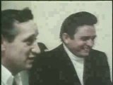 Johnny Cash Backstage With Another Singer