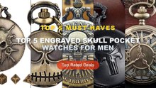 Top 5 Best Top 5 Engraved Skull Pocket Watches For Men (Must Have!) - Vintage bronze gun skull defending freedom Second ...
