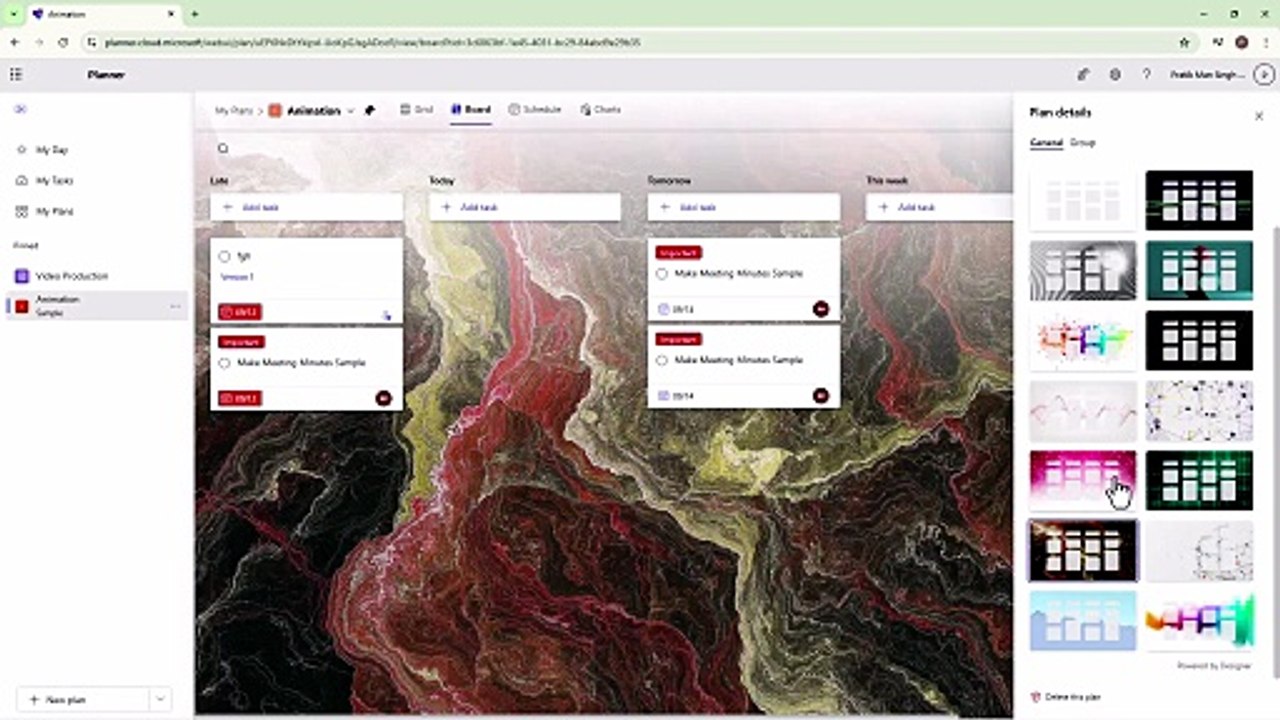 Microsoft Planner - Lesson 22 - Choosing Project Background - video ...