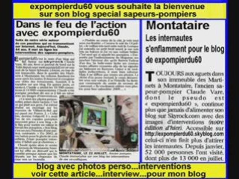 un ancien pompier dans le journal
