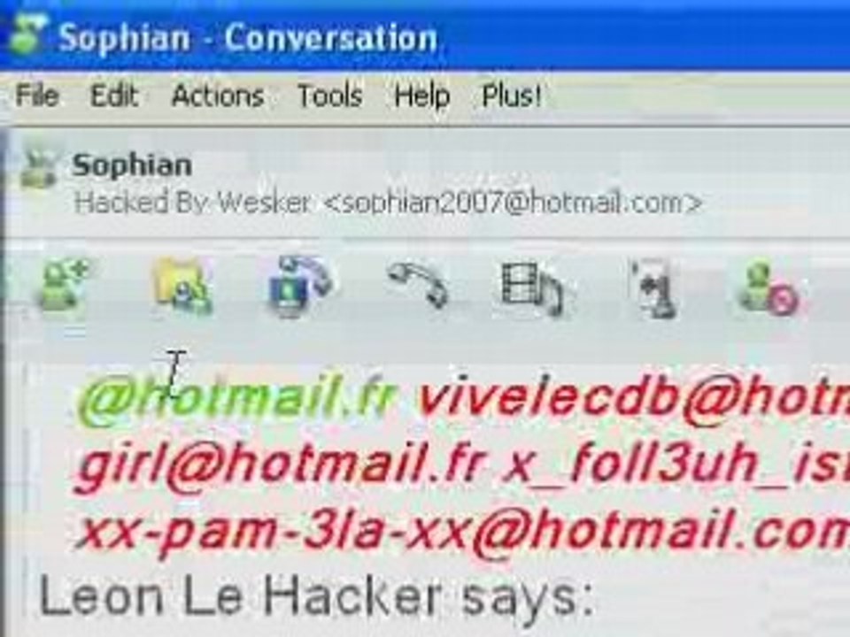 Hack MSN avec Script "Hack By Seboss"