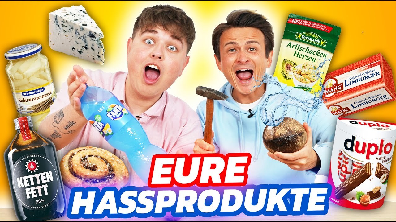 Wir essen eure hassprodukte mit smiley: radieschen, kokosnuss & käse