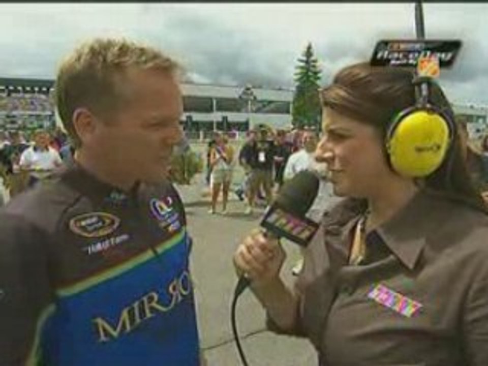 Kiefer on the Speed Channel for Nascar