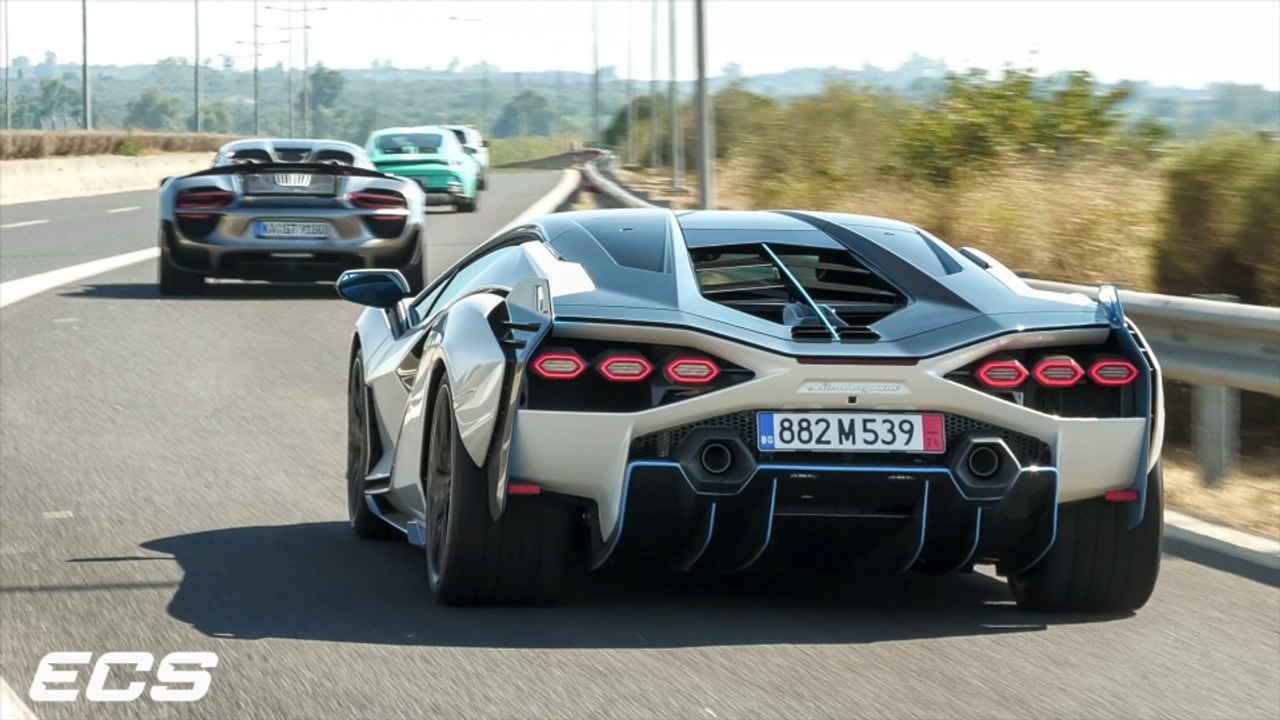 €60M Hypercar Convoy in Greece! Huayra Codalunga, Agera RST, GMA T.50, Valkyrie Spider