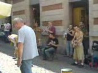 Musiciens lillois de passage à Bruxelles.