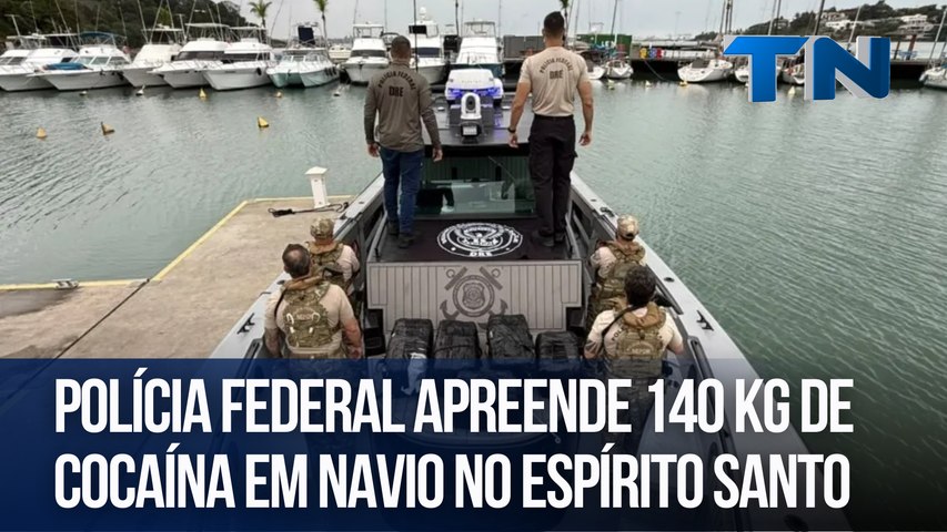 
				Polícia Federal apreende 140 kg de cocaína em navio no Espírito Santo
			