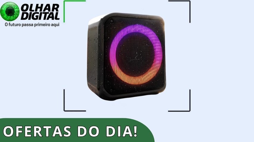 Caixa de som portátil com 64% de desconto e mais promoções imperdíveis