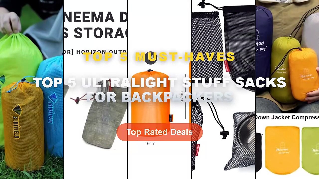 Why Everyone Is Buying Top 5 Ultralight Stuff Sacks For Backpackers - New Portable Down Jacket Compression Bag Sun Prote...