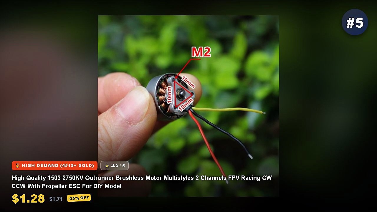 Top 5 FPV Brushless Motors For Drone Builds: Top 5 Best Sellers - 4pcs RC DIY Parts X2807 2807 Motor 1300KV 4S 1500KV 17...