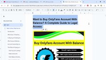 New 80 Websites to Buy!`! Onlyfans Accounts With Balance in Trusted