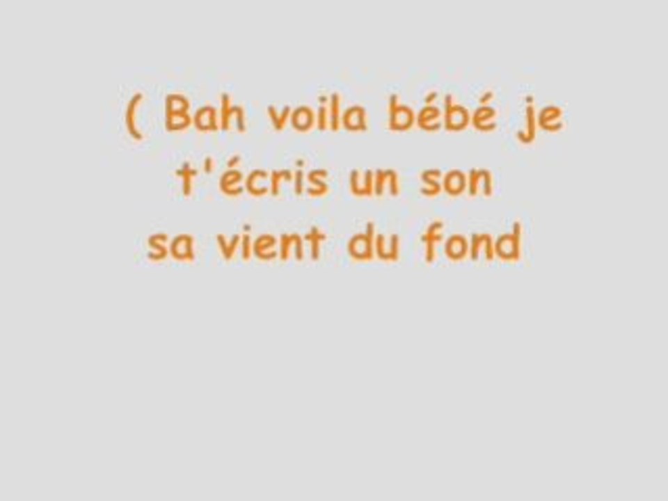 Trop belle chanson d'amour pour son chéri