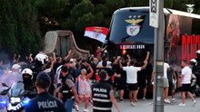 Chegada do Benfica a Gaia
