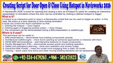 Creating a Script for Opening and Closing a Door as a Hotspot in Navisworks 2026