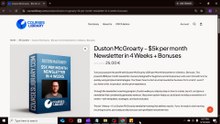 (Available) Duston McGroarty – $5k per month Newsletter in 4 Weeks + Bonuses