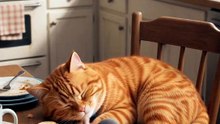 Kitchen Guard Cat vs Morning Alarm | Almost Quit His Job