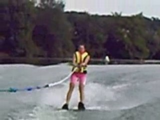 Premiers pas Stéphanie ski nautique