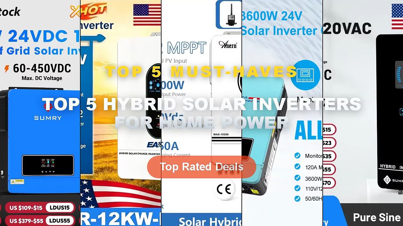 Don't Buy Top 5 Hybrid Solar Inverters For Home Power Before Watching This! - Sumry 4kw Hybrid Inverter Off Grid Pure Si...