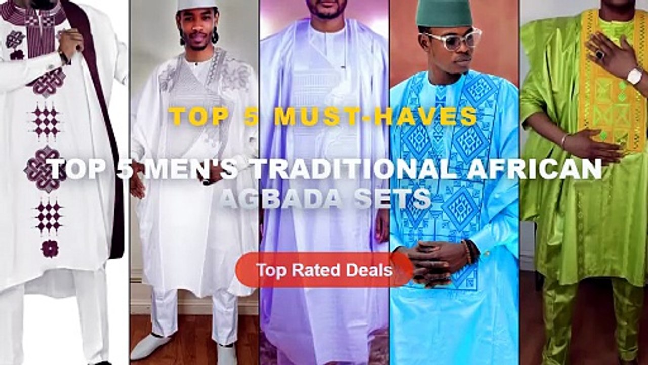 Cheap & Best Top 5 Men's Traditional African Agbada Sets Unboxing ...