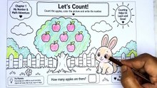 Apple Counting Activity | Color the Picture & Learn Number 7