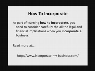 Business Incorporation Service