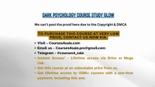 Courses4sale.com — Dark Psychology Course Study Glow