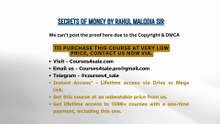 Courses4sale.com — SECRETS OF MONEY BY RAHUL MALODIA SIR