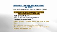 Courses4sale.com — How to save tax for salaried employees by LLA (Hindi)