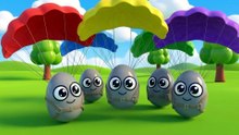 ✈️ Colorful Eggs and Magic Parachutes! 🥚🌈 | Educational Music for Kids