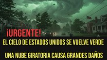 ¡Impactante! El cielo se tiñe de verde en Estados Unidos y aparece una nube giratoria
