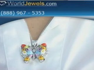 MULTI-COLOR MILLEFIORI BUTTERFLY PE PN-42