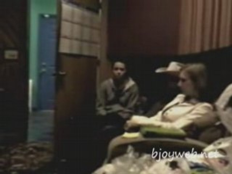 Bethany Joy and Tyler Hilton in the studio