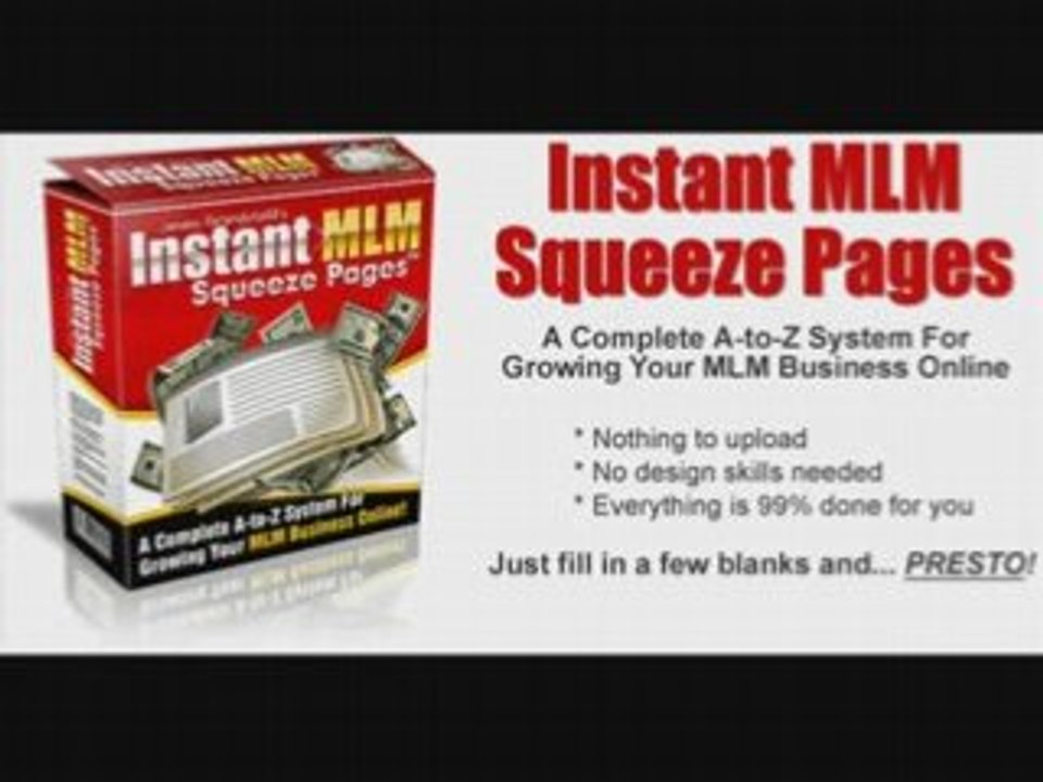 Instant MLM Squeeze Pages Traffic Secrets $1 Special